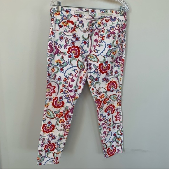 Pilcro and the Letterpress Denim - Pilcro and the Letter Press Floral Mid-Rise Skinny Jeans Size 29P